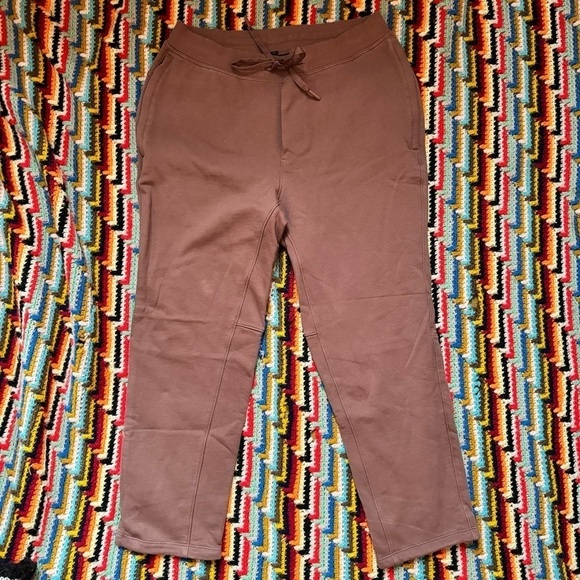 Lululemon Men’s Relaxed Fit French Terry Joggers Smoky Topaz Clay Red Medium - Picture 2 of 5